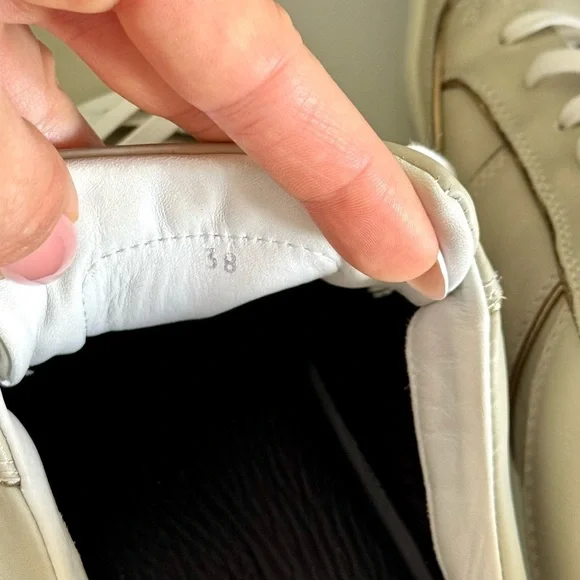 Gianfranco Ferre Cream Leather Sneakers, women, Size 38 - Picture 6 of 8